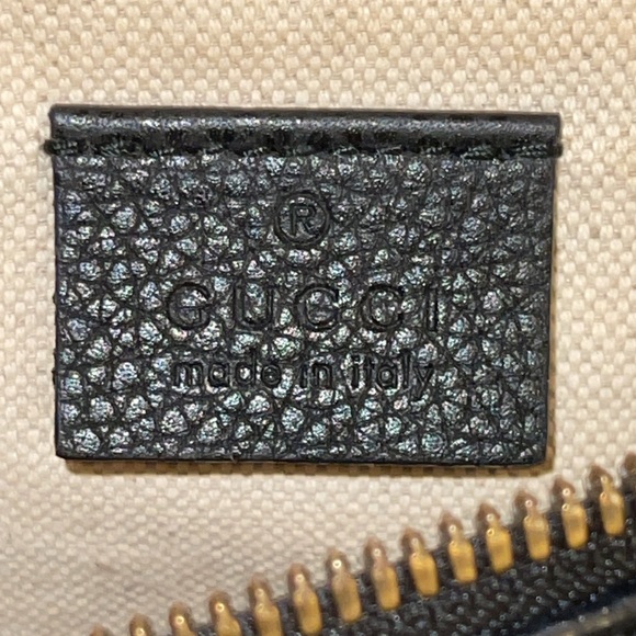 🍎SOLD🍎Gucci black leather belt bag excellent condition green n red strap - Picture 11 of 17